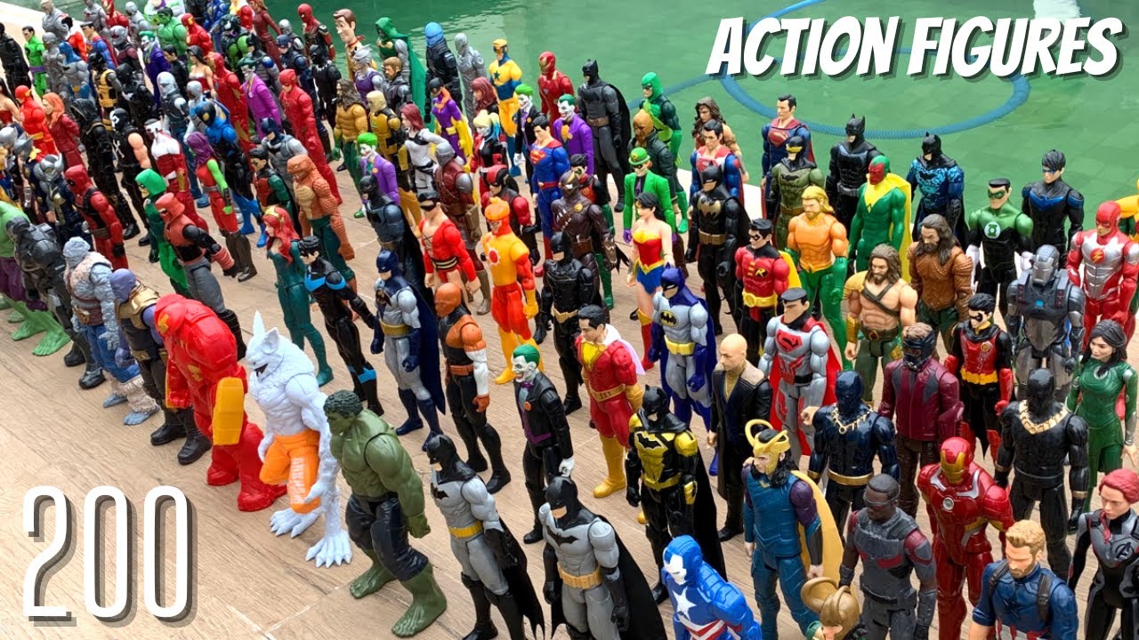 200 Action Figures : Hulk, Thanos, Hulkbuster, Thor, Captain America, Iron Man, Spider-Man