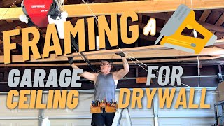 Framing A Garage Ceiling For Drywall | How To Install Garage Ceiling Joists by Home Inspection Authority 5,160 views 6 months ago 7 minutes, 54 seconds