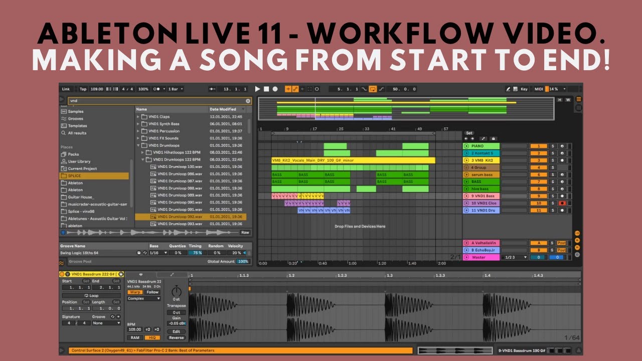 creating a song from start to finish using Ableton Live - YouTube