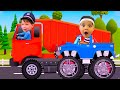Синий трактор Песенки Трактор и Супер грузовик Полицейский ловит воришку Поп ит Машинки и брозаврики
