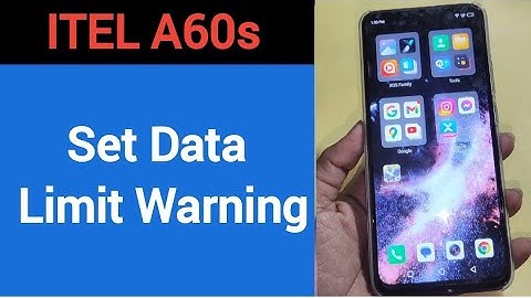 how to set data limit warning, Itel A60s me data limit kaise set kare