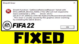 How to FIX FIFA 22 DirectX Error