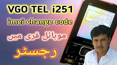 VGO TEL i251 imei change code | sim registration free | imei repair | Technical hani