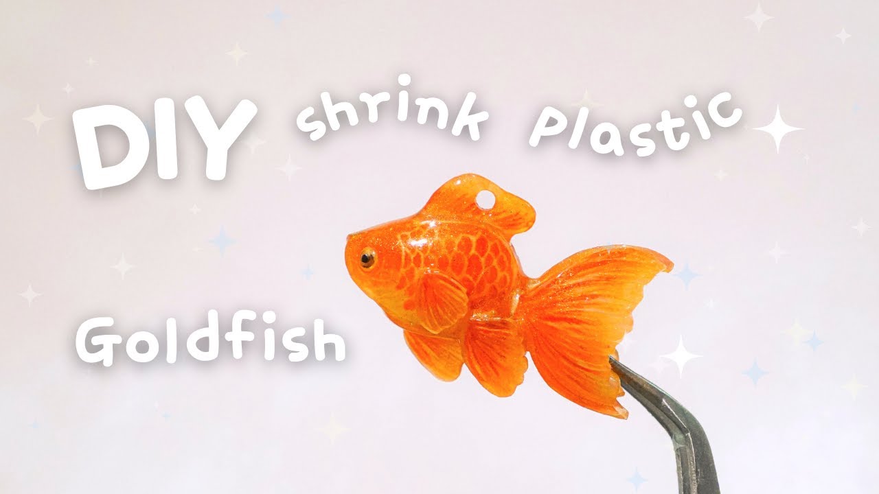 Goldfish Keychain DIY using shrink plastic