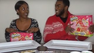 COUPLES CUSTOM GINGERBREAD HOUSE COMPETITION || boyfriend vs girlfriend