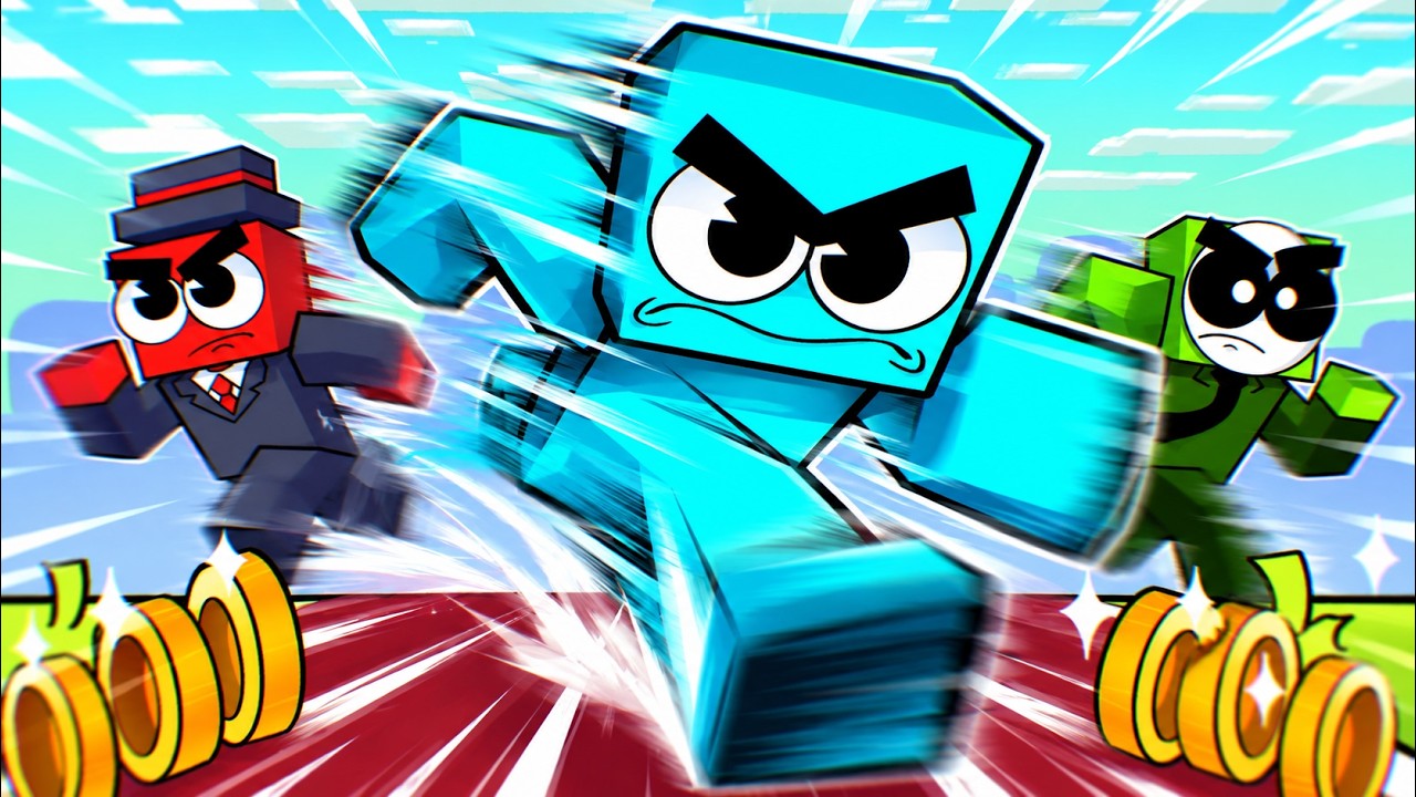 1.000.000 de VELOCIDADE na CORRIDA INFINITA do Minecraft!