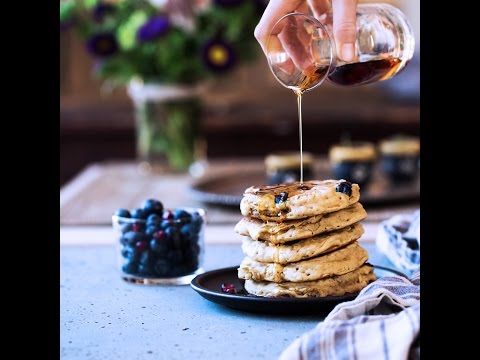 Vegan Blueberry Oat Pancakes Recipe | Breakfast | Dreamy Leaf