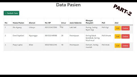Membuat CRUD Laravel 8 Sederhana ( Part-2 )