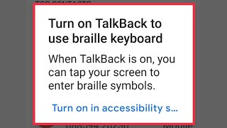 How To Stop Talkback to use Braille Keyboard symbols your screen || Keyboard not showing in Android screenshot 1