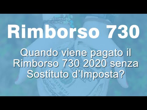 RIMBORSO 730 senza sostituto quando ARRIVA?