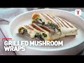 Everyday gourmet  grilled mushroom wraps with tefal optigrill elite smart grill