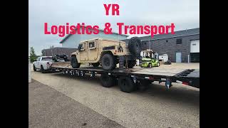 Hotshot en español / Cargando y amarrando vehiculo militar en Wisconsin