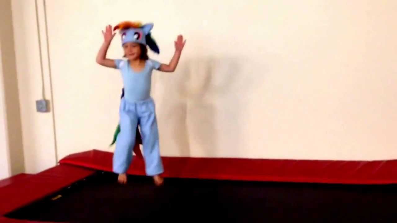 Rainbow dash costume jump
