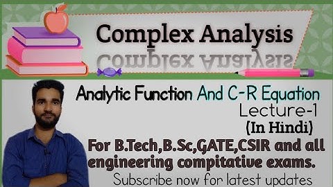 Complex Analysis Part-1||Analytic Function||C-R Equation||Engineering Mathematics-2