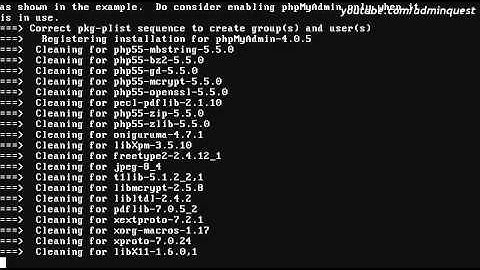 Веб-сервер на FreeBSD ч.3 MySQL + phpMyAdmin / FreeBSD web-server MySQL + phpMyAdmin (p.3)
