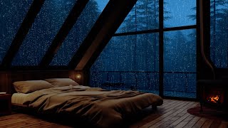 Sounds Rain and Thunder on Window ⛈ Overcome Insomnia, Relax, Study, Meditation, Sleep Quickly