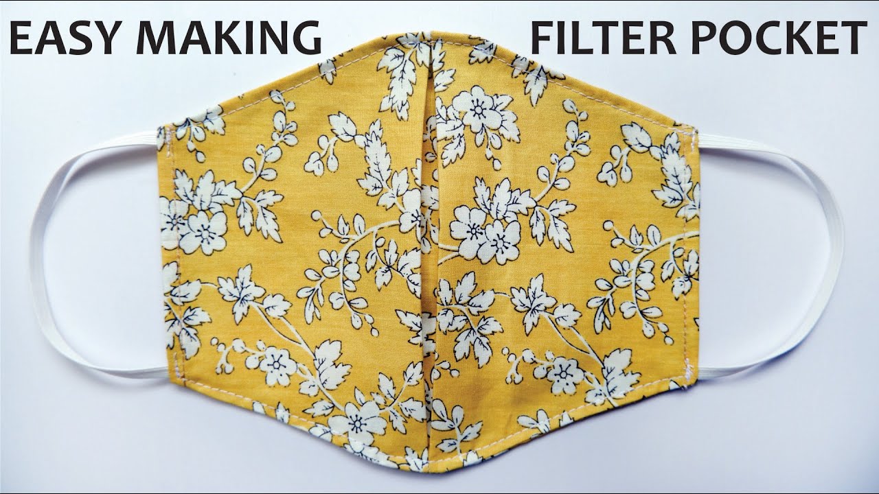 EASY DIY Face Mask With Filter Pocket How To Make A Fabric Face Mask
