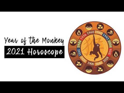 YEAR OF THE Monkey 猴 (hóu) 2021 | 1932, 1944, 1956, 1968, 1980, 1992, 2004, 2016, 2028, 2040