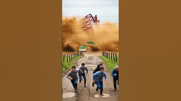 Massive Flood Destroys Bridge