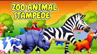 Animal stampede crossing || stampede animal running || animal crossing video || @Nevalcartoon