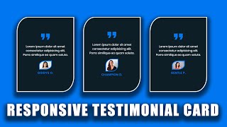 How to make an Awesome Responsive Testimonial Card Net Worth