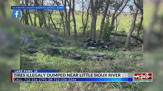 Tires illegally dumped in Dickinson County