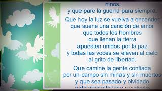 #Mensaje de paz . #Pensamiento positivo:(letra de:  Una canción para la paz  de José Luis Perales)