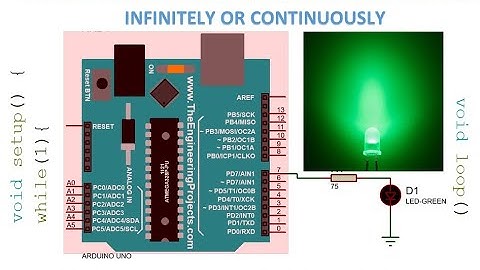 Blinking LED Infinitely Using Arduino And Proteus