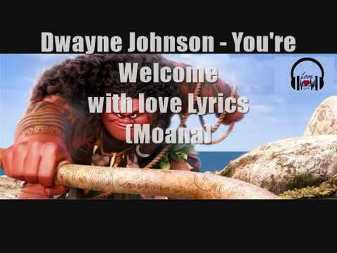 You're welcome (moana) with love lyrics - YouTube