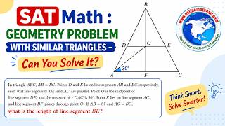 SAT Math : Geometry Problem With Similar Triangles – Can You Solve It