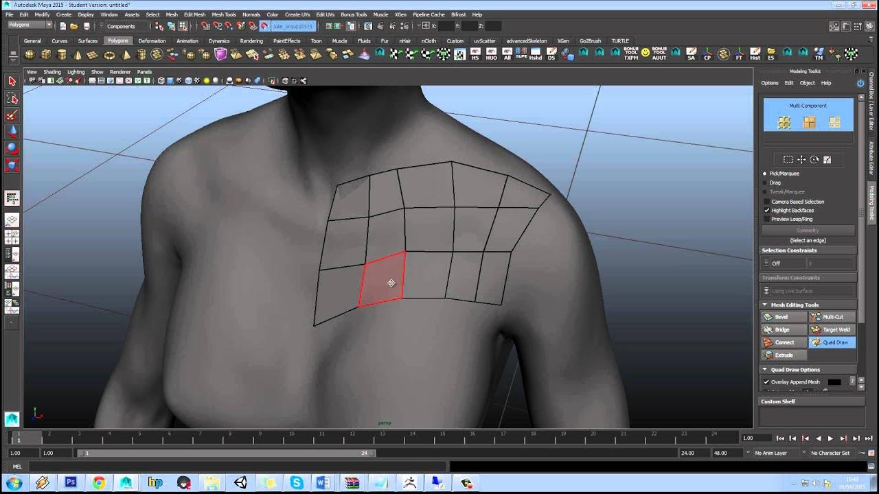 Maya Quad Draw 2015 Tutorial YouTube