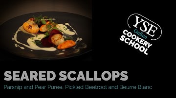 Seared Scallops Recipe (with Parsnip and Pear Puree, Pickled Beetroot and Beurre Blanc)