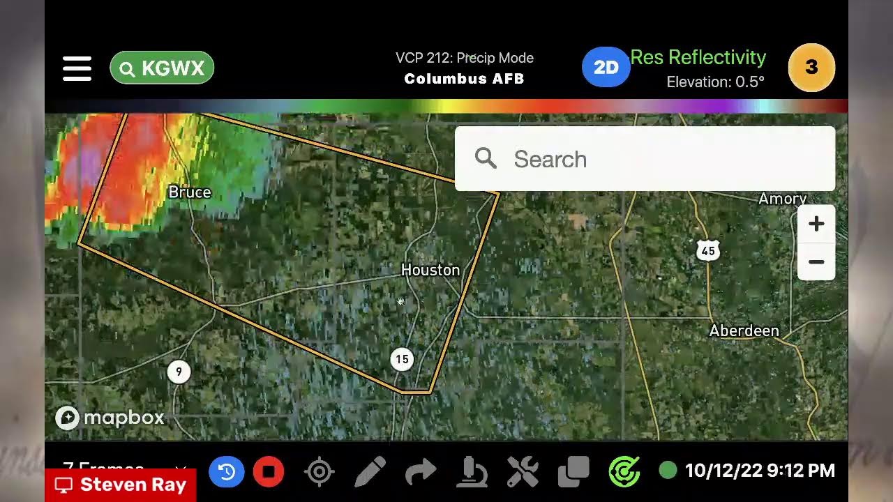 Tornado Warning Pontotoc, MS YouTube