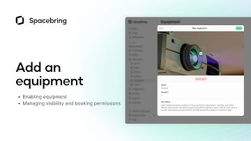 Add an equipment | Spacebring platform for shared & coworking spaces