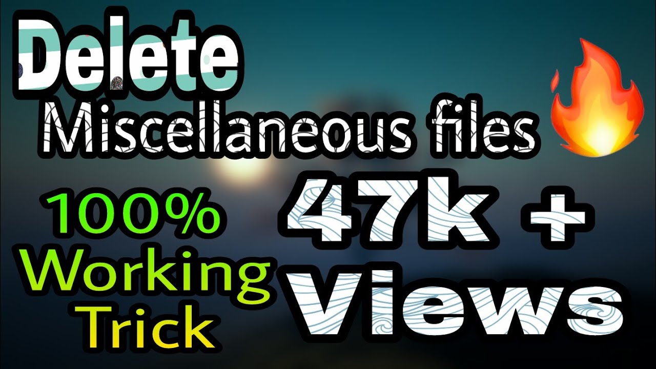 How To Delete Miscellaneous Files On Samsung 100 Working Trick Youtube