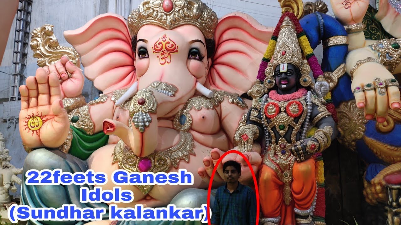 Dhoolpet Ganesh Idols Sundhar kalankar Idols  22feets ganesh idols making in hyderabad Dhoolpet
