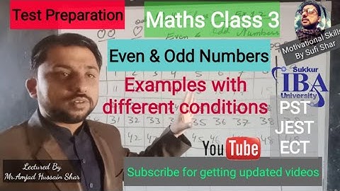 Class 3 Maths | Even & odd numbers  | PST JEST test preparation | STS | NTS | MCQs Test Preparation