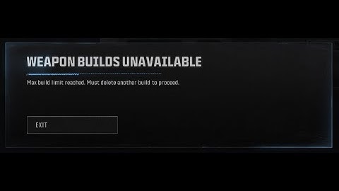 [FIXED, CHECK COMMENTS] "Max build limit reached" in CoD BO6 Warzone, why is this happening?