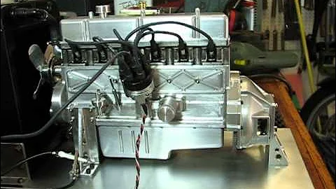 Minature Ford 300 inline six cylinder engine