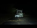 【車中泊】灯りが1つもない山の上で、軽トラの荷台車中泊