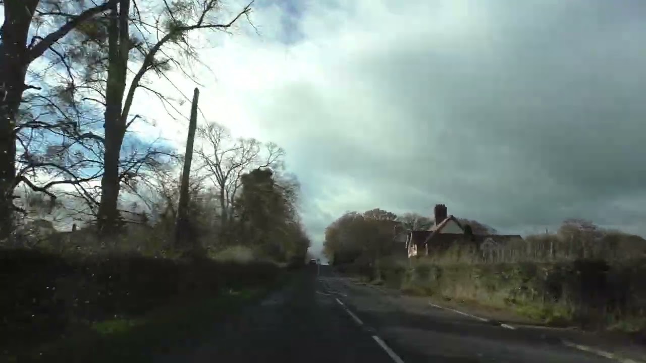 Driving On The A443 From Great Witley Through Abberley Common To Stockton on Teme, Worcestershire UK