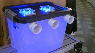 DIY Air Conditioner!  Cool 'bluelit' AC Air Cooler!  (holds 40lbs of ice)  can be solar powered!