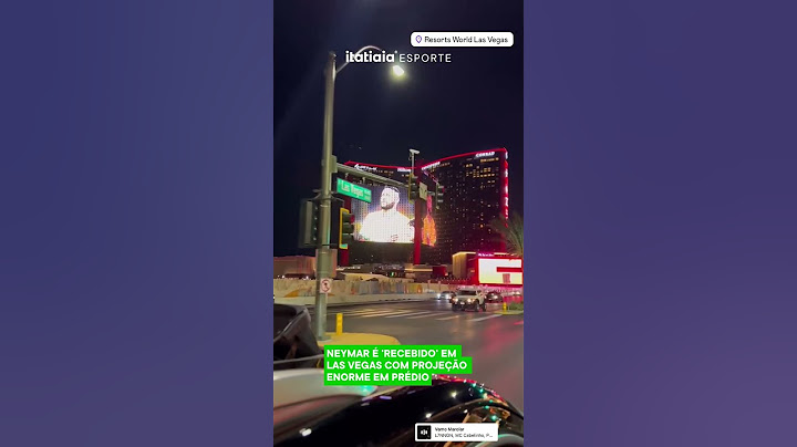NEYMAR É 'RECEBIDO' EM LAS VEGAS COM PROJEÇÃO ENORME EM PRÉDIO