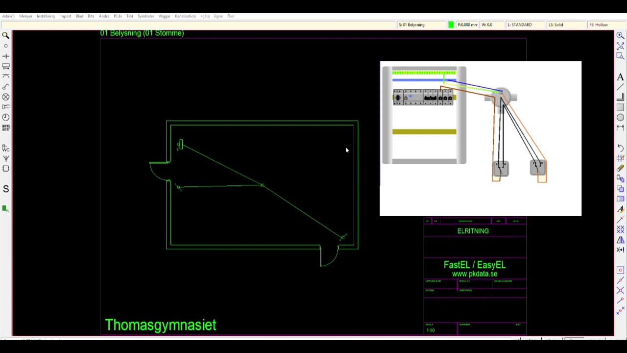 Elinstallationsritning grund - YouTube