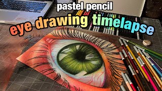 Pastel Pencil Eye Drawing TIMELAPSE - isabella.drawsss