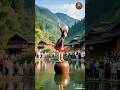 😱 पानी के ऊपर मटके पर खतरनाक Balance 😲 | Amazing Stunt Girl | Viral Shorts 2026 // #viralshorts