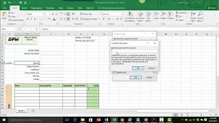Unlock Cells and Protect a Worksheet