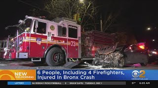 6 Hurt When Fire Truck Collides With Car In The Bronx screenshot 3