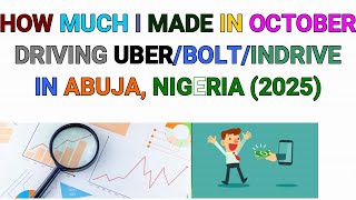 See How Much I Made In October 2025 On Ridesharing