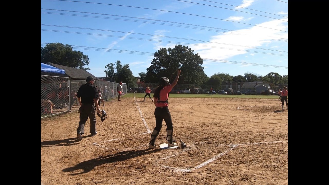 Brynne Mellady batting Glen Burnie Sept. 2020 YouTube